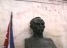 Bust of Jose Marti; bullet holes from attempted coup